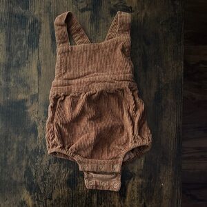 Kate Quinn Brown Corduroy Baby Romper